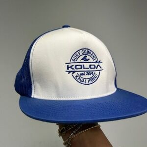 Koloa Surf Company Kauai Hawaii Hat/ Cap Snapback Mesh Back Blue White